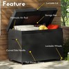 YOOCOZZ 230-Gallon Wicker Outdoor All-Weather Storage Deck Box - 3 of 4