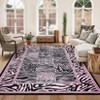 Leopard Rugs for Bedroom Washable Living Room Area Rug, Soft Animal Print Large Rugs Low Pile Non-Slip Indoor Floor Carpet for Nursery - 2 of 4