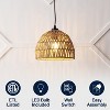 JONATHAN Y Campana Bohemian Modern Woven Rope/Iron LED Pendant - 4 of 4