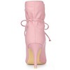 Allegra K Women's Pointed Toe Drawstring Pull on Stiletto Heel Ankle Boots - 3 of 4