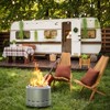 19.5" Smokeless Fire Pit, Portable Outdoor Firepit, Wood Burning Fireplaces, Low Smoke Bonfire for Camping, Patio and Outside - 2 of 4