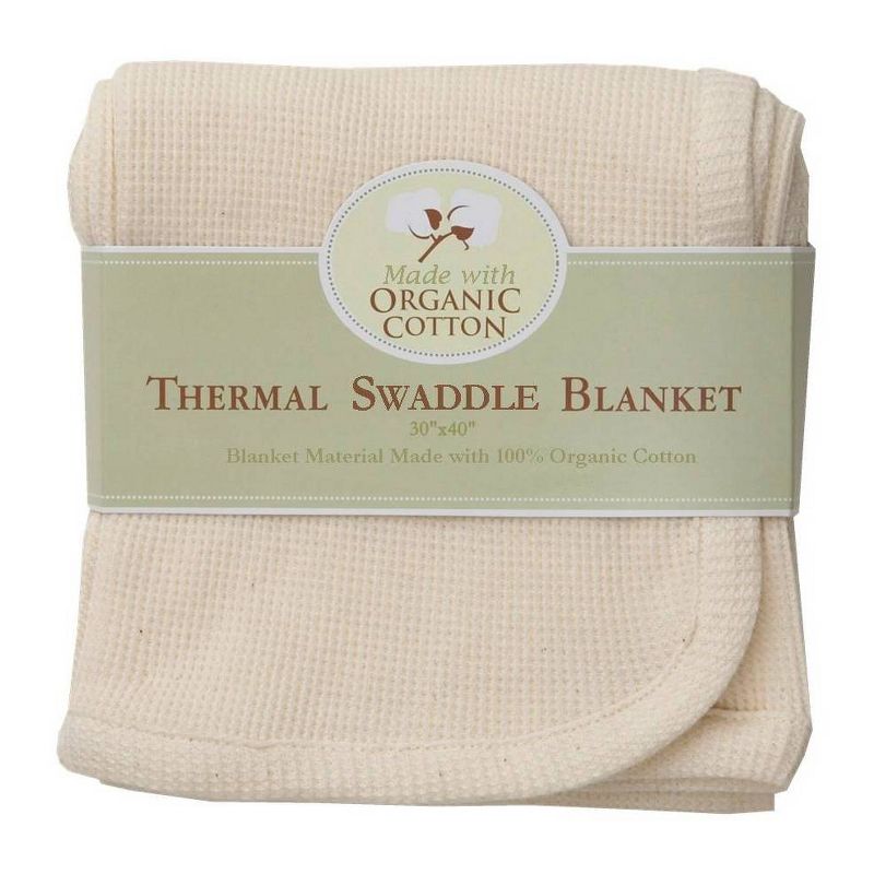 TL Care Organic Cotton Thermal Swaddle Blanket - Natural, 2 of 4