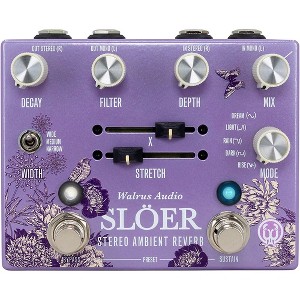 Walrus Audio SLOER Stereo Ambient Reverb Effects Pedal Floral Series 2024 Lavender - 1 of 4
