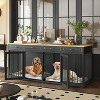 FUFU&GAGA 86.6" Large Dog Crate Furniture Wooden Dog Kennel with 4 Drawers - 4 of 4