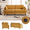 Okak Modern Chenille 2-Seater Loveseat Sofa with 2 Pillows & Sturdy Soild Wood Feets,Upholstered Armchair Sofa Couch for Living Room - 3 of 4
