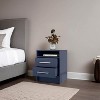 PAGED Nightstand Modern Side Table with 2 Storage Drawers and Open Shelf, Bedside Cabinet for Bedroom, Living Room - 2 of 4
