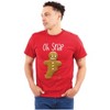 Men's Funny Christmas Oh Snap Gingerbread Graphic T Shirt Brisco Brands - 3 of 4