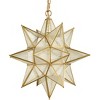 Claxy Moravian Star Pendant Chandelier Seeded Glass Gold Light 19 Inches - 4 of 4