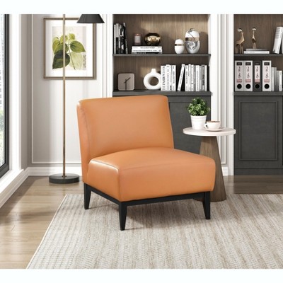 NicBex Luxury Leather Accent Chair, Modern Living Room Chair with Cushioned Seat & Back with Reinforced Solid Wood Frame