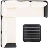 Serson 4 Pc Sofa Set - Indoor/Outdoor - PAT9025 - Black/Beige - Safavieh - 4 of 4