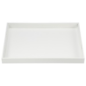 Unique Bargains PU Leather Stackable Jewelry Tray Jewelry Drawer Organizer Trays Showcase Jewelry Holder for Bracelets Earrings 1Pcs White - 1 of 4