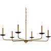 Elegant Lighting Cohen 42 inch pendant in black and brass - 3 of 4
