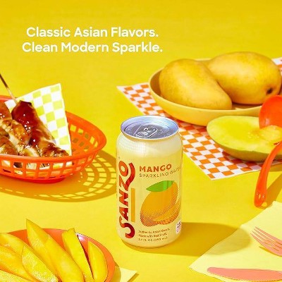 Sanzo Sparkling Water - Mango - 72 fl oz/6pk