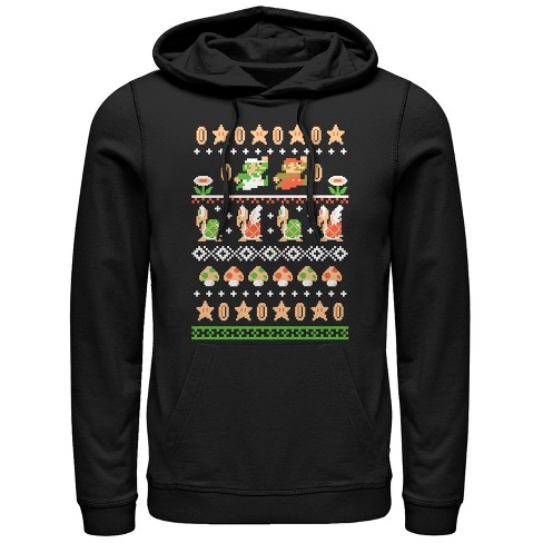 Men's Nintendo Super Mario Bros Pattern Pull Over Hoodie - image 1 of 3