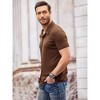 COOFANDY Mens Knit Button Down Short Sleeve Button Up Shirt Summer Casual Beach Tops - 3 of 4