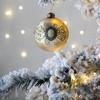 TopComfy Decorative Object Glass Christmas Ball Ornaments Set of 6 for Modern Holiday Tree Decor, Gold, 3.9"*3.9"*3.9" - 4 of 4
