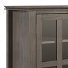 53" Solid Wood Farmhouse Tall Transitional TV Media Stand with Two Central Drawers, Tempered Glass Doors and Adjustable Shelf for Living Room - 3 of 4