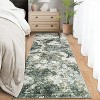 Acekool Washable Abstract Area Rug, Non-Slip Ultra Thin Low Pile Carpet for Living Room Bedroom Office, Lightweight Foldable, Easy Care - 3 of 4