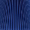 Springcrest 9" Top x 14 1/2" Bottom x 10" High x 10" Slant Lamp Shade Replacement Medium Blue Empire Modern Fabric Wide Pleated Spider Harp Finial - 2 of 4
