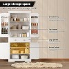 72" Kitchen Pantry Cabinet, Kitchen Pantry with 6 Door Shelves, 2 Cabinets and 1 Drawer, Tall Storage Cabinet for Living Room, Dining Room - 4 of 4