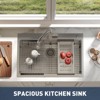 Kitchen Sink, Drop-In Stainless Steel Single Bowl Sink with Accessories, Modern Top Mount Workstation Sink with Pull-Down Faucet for Bar, Kitchen - 2 of 4