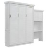 Luxystar Queen Size Murphy Bed with Storage Shelves and Louvered Style Decoration - 4 of 4