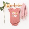 The Juniper Shop Mini Smiley Happy Times Flutter Sleeve Bodysuit - 3 of 4