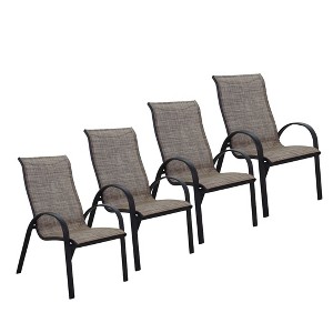 Courtyard Casual Santa Fe Aluminum Sling Chair  Set of 4 - 1 of 4
