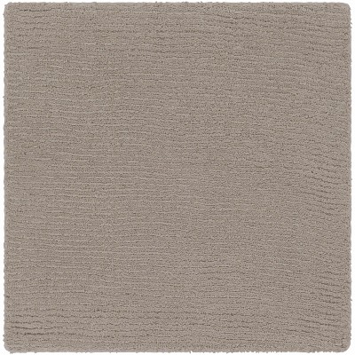 Gray High Pile Handmade Wool Rectangle Rug 6' x 9'