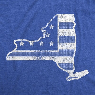 Мужские футболки Crazy Dog T-Shirts, Inc. Mens Funny T Shirts American Flag New York State Awesome Fourth Of July Tee for Men - Crazy Dog Men's T Shirt For Fourth Of July Royal M — фото 2