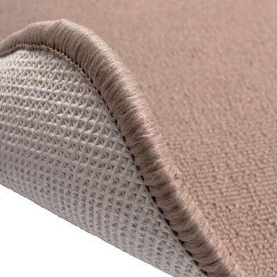 Beige 18" x 30" Stain-Resistant Non-Slip Accent Rug