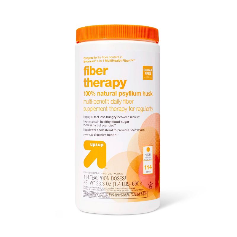 Fiber Therapy Sugar Free Supplement - Smooth Orange Flavor - 23.3oz - up &#38; up&#8482;, 1 of 6
