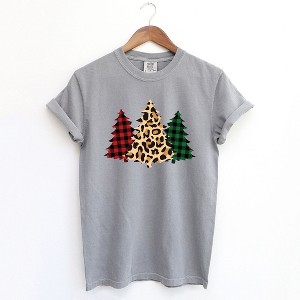 Simply Sage Market Women's Christmas Trees Short Sleeve Garment Dyed Tee - 1 of 4