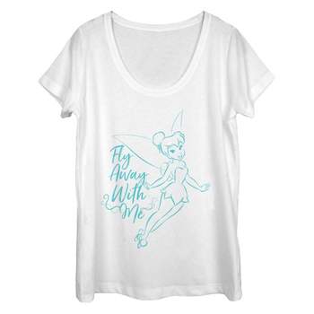 Juniors Womens Peter Pan Tinker Bell Retro T-shirt : Target