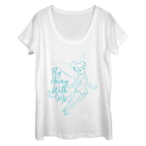 Juniors Womens Peter Pan Tinker Bell Retro T-shirt : Target