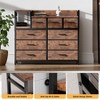 Dresser TV Stand with Power Outlet, Bedroom Dresser with 9 Drawers, Chest of Drawers for Living Room, Hallway - 4 of 4