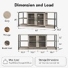 Rustic Grey Entertainment Center, 63-Inch TV Stand with Storage Cabinet and Mesh Doors for Living Room & Bedroom - 3 of 4