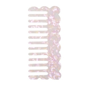 Unique Bargains Women's Acetate Wide Tooth Hair Comb Light Purple 1 Pc - 1 of 4