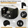 ChicFurnit 24/30/36 Inch Bathroom Vanity with Sink Freestanding Storage Cabinet with Soft Close Doors Function Storage for Bathroom, 18.3"*24"*33.9" - 4 of 4