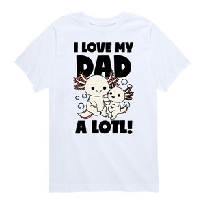 Boys' - Instant Message - Axolotls I Love My Dad A Lotl Short Sleeve Graphic T-Shirt - 1 of 4