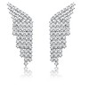 Guili Elegant Sterling Silver White Gold Plated Angel Wing Waterfall Earrings with Cubic Zirconia – Sparkling, Graceful, and Timeless Design - 2 of 2