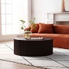 NicBex Modern 35.43" Round Coffee Table with Relief Design for Living Room and Office - 2 of 4
