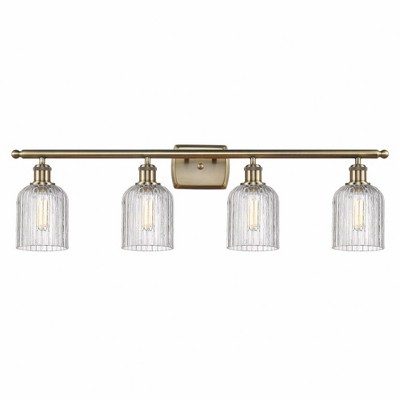 Bridal Veil - 4 Light Bath Vanity In Art Deco Style-10 Inches Tall and 35 Inches Wide