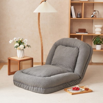 TiramisuBest Blue 3-Fold Convertible Sofa Bed, Space-Saving Metal Frame Sleeper Couch for Bedroom & Office