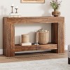 47" Farmhouse Console Table with 2 Tiers and Storage – Large Wooden Sofa Table for Entryway, Hallway and Living Room - 2 of 4