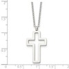 Black Bow Jewelry Women's Stainless Steel Small Voided Cross Necklace, 17.5 Inch - 4 of 4