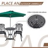 Outdoor Patio Furniture Sets Of 3, Cast Aluminum 2 Chairs And 1 Round Coffee Table With Umbrella Hole, Bistro Table Set - 3 of 4
