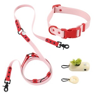 THE LICKER STORE Luna 8FT Adjustable 6-in-1 Waterproof Hands-Free Leash and Collar with LED Flashlight, Bag Dispenser, and Poop Bag Holder - 1 of 4