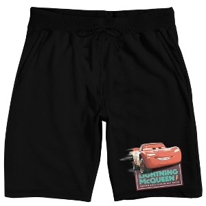 Cars Lightning McQueen Adult Black Sleep Pajama Shorts - 1 of 4