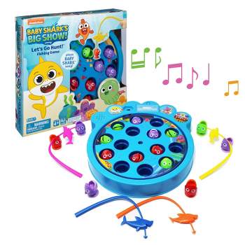Apple Kids Fishing Game Fun Toy Set,with 3 Switches,4 Non-Magnetic Fishing Pole,game Board Fishpond